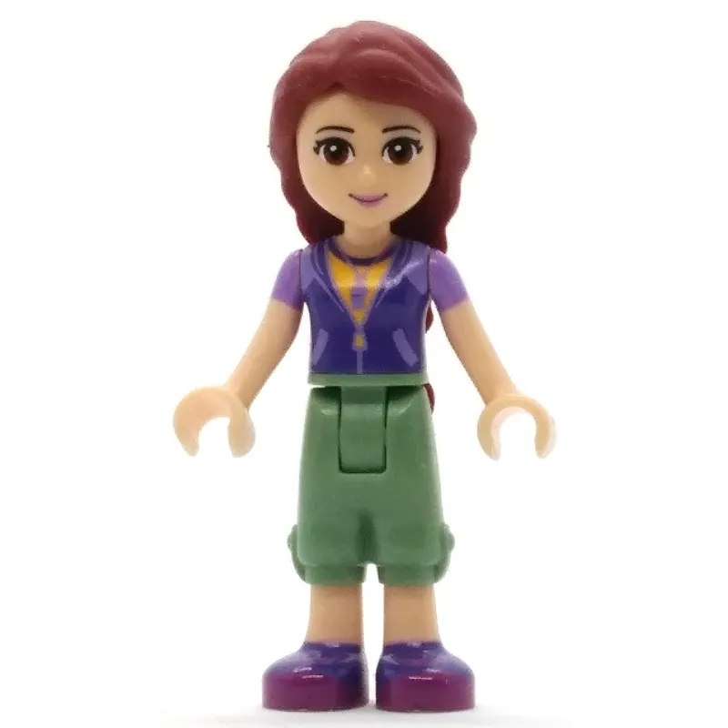 Joy - Magenta Vest, Sand Green Trousers