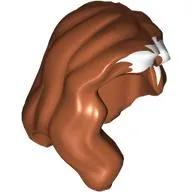 Hair Mid-Length with Part over Front of Right Shoulder, White Highlights Print