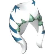 Headdress Togruta Montrals, Dark Blue and Sand Green Ahsoka Print