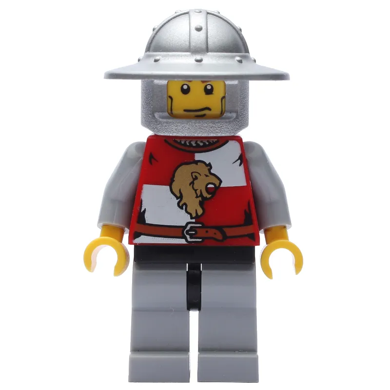 Lion Knight, Wide Brim Helmet, Cheek Lines / Scared