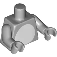 Torso Elephant Belly Print, Light Bluish Gray Arms and Hands