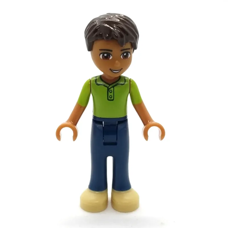 Robert - Lime Vest, Dark Blue Trousers