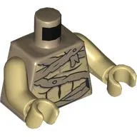 Torso, Dark Tan Mummy Wraps print, Tan Arms and Hands