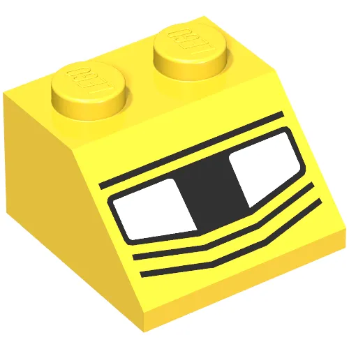Slope 45° 2 x 2 with Headlights Print