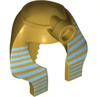 Headdress Mummy with Thin Blue Stripes Print