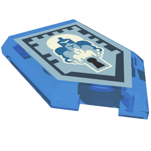 Tile Special 2 x 3 Pentagonal with Nexo Power Shield Print - Shrink Surprise