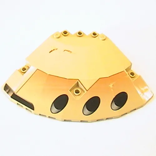 Panel 10 x 10 x 2 1/3 Quarter Saucer Top with SW Black Ovals Print Left