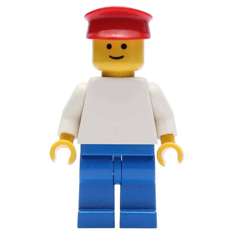 Man, White Torso, Blue Legs, Red Hat