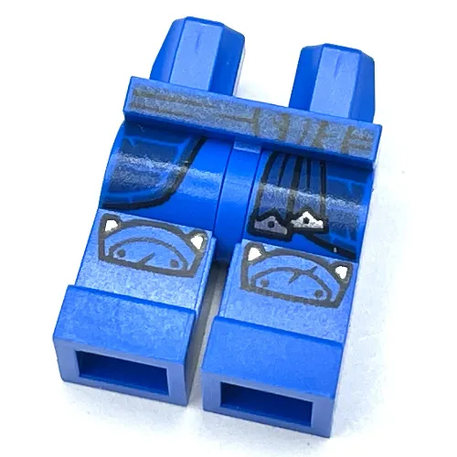 Hips and Blue Legs with Dark Blue Robe, Belt and Knee Caps print