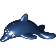 Animal, Dolphin, Jumping with Bottom Axle Holder with Bright Light Blue Spots print