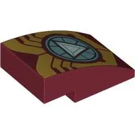 Slope Curved 3 x 2 No Studs with Gold Armor, Triangle Arc Reactor print