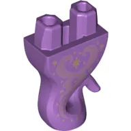 Lower Body, Genie with Lavender Swirl and Gold Stars Print