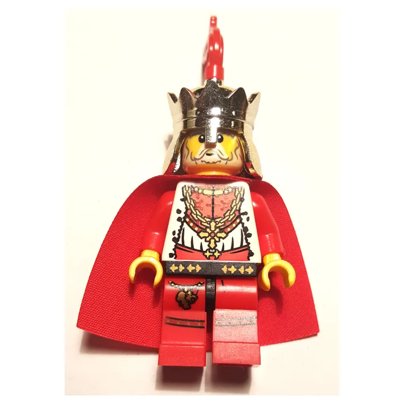 Chess King, Red, Cape, Gold Crown with Red Plume
