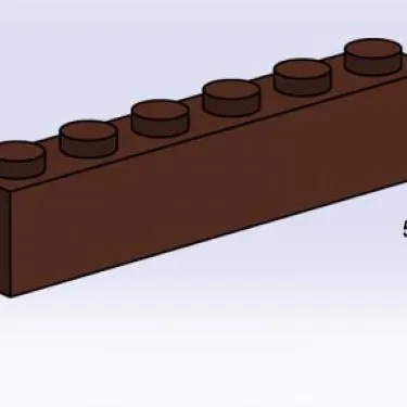 1 x 6 Brown Bricks