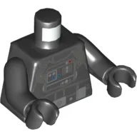 Torso Flight Suit, Control Panel, Buttons, Lights, Belt with Silver Buckle Print, Black Arms and Hands