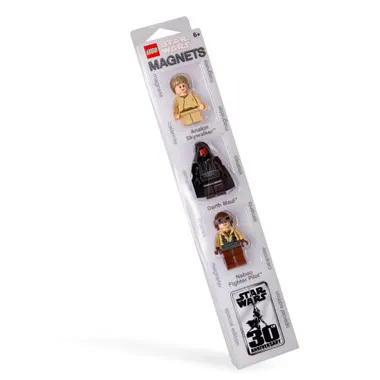 Star Wars Magnet Set: Darth Maul, Anakin and Naboo Fighter Pilot