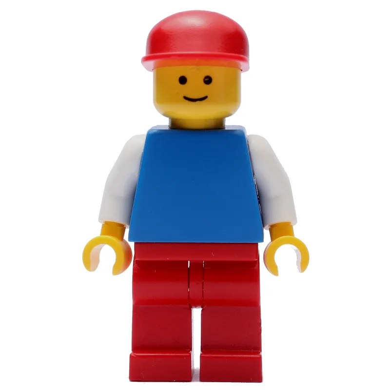 Man, Blue Torso, Red Legs, Red Cap (3626b Head)