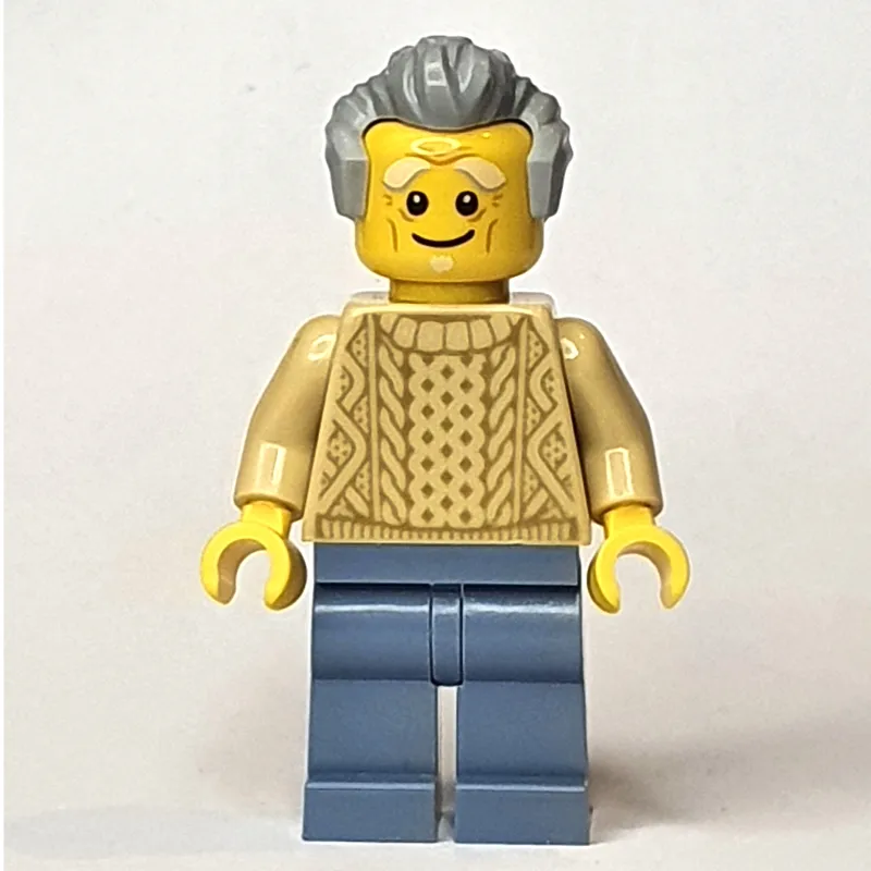 Tan Torso Sweater, Sand Blue Legs, Light Bluish Grey Hair