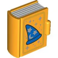 Duplo Book, Blue Wizard Hat, Silver Stars and Moons Print