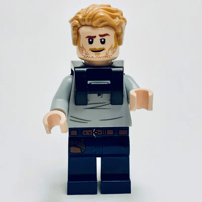 Owen Grady in Light Bluish Gray Shirt, Black neck Bracket