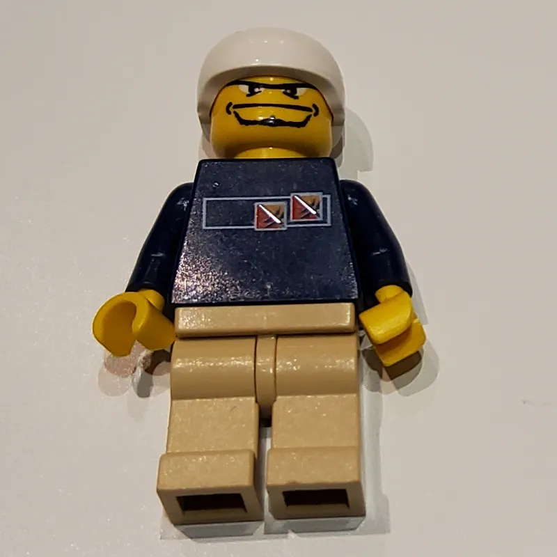 Skateboarder, Dark Blue, White Helmet