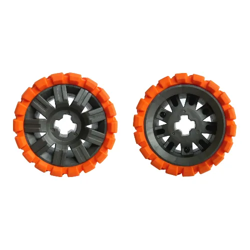 Wheel 60 x 34, with Orange Tire 81 x 40 Balloon Offset Tread