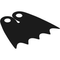 Neckwear Cape, Scalloped 5 Points with Metallic Gold Back [Traditional Starched Fabric]