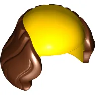 Hair, Bald Top, Long Reddish Brown Sides Print