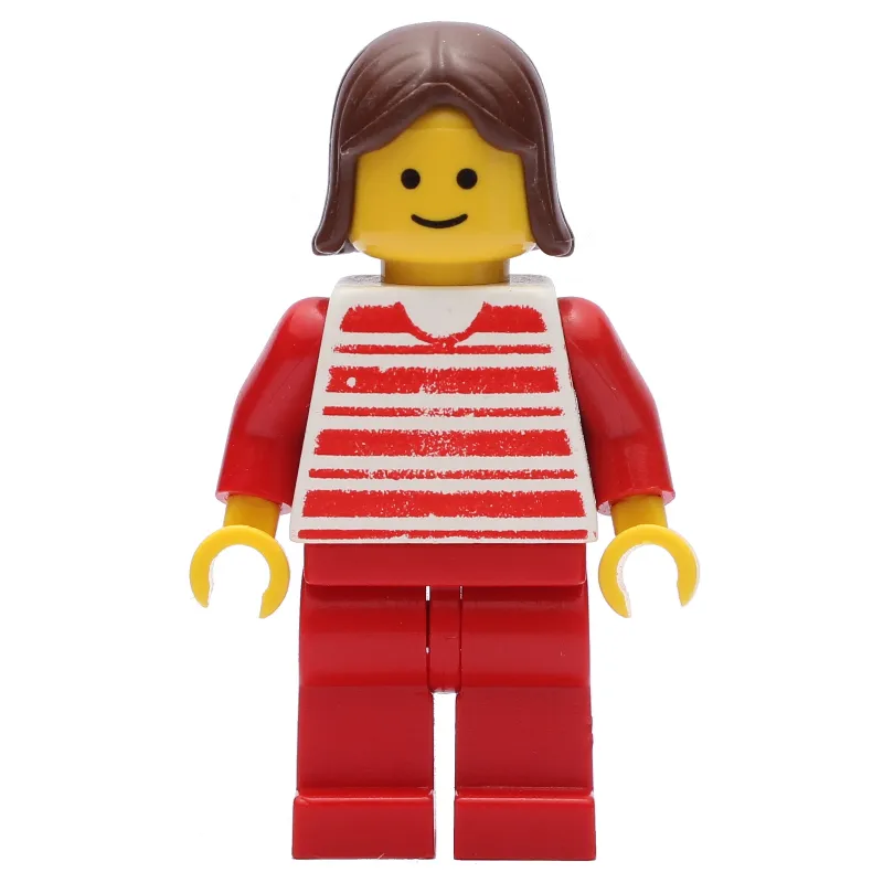 Woman - Red/White Striped Shirt, Red Arms, Red Legs (3626b Head)