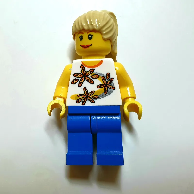 White Torso, Blue Legs, Tan Hair