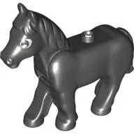Duplo Animal Horse with One Stud and Moveable Head, Eyes, and Hearts Print