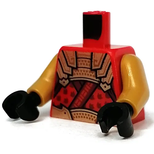 Torso Armor, Gold Belt and Chestplate over Robes print, Pearl Gold Arms, Black Hands