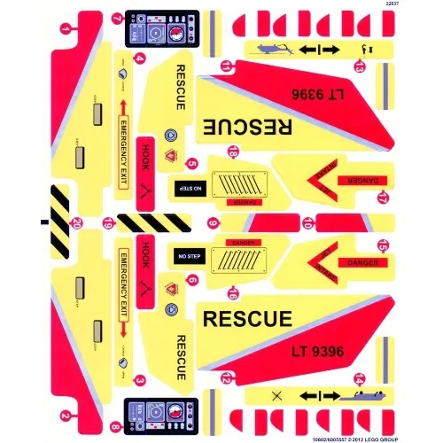 Sticker Sheet for Set 9396-1