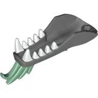 Creature Body Part, Dragon Head Lower Jaw with White Teeth and Sand Green Spines Print