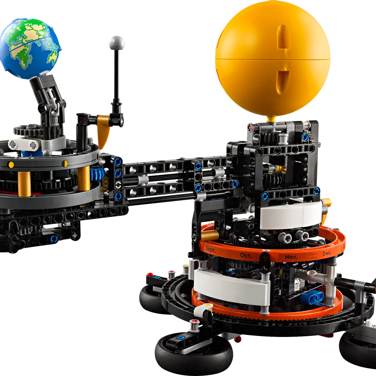 Planet Earth and Moon in Orbit