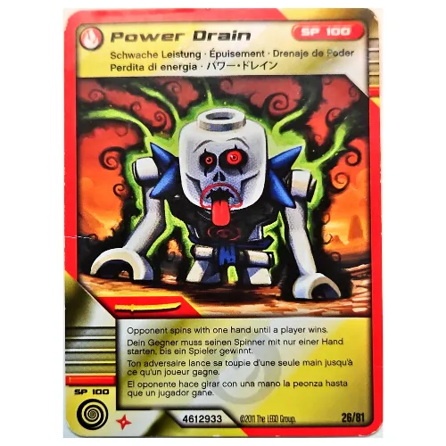 Trading Card, Ninjago Deck #1: 26 - Power Drain - International Version