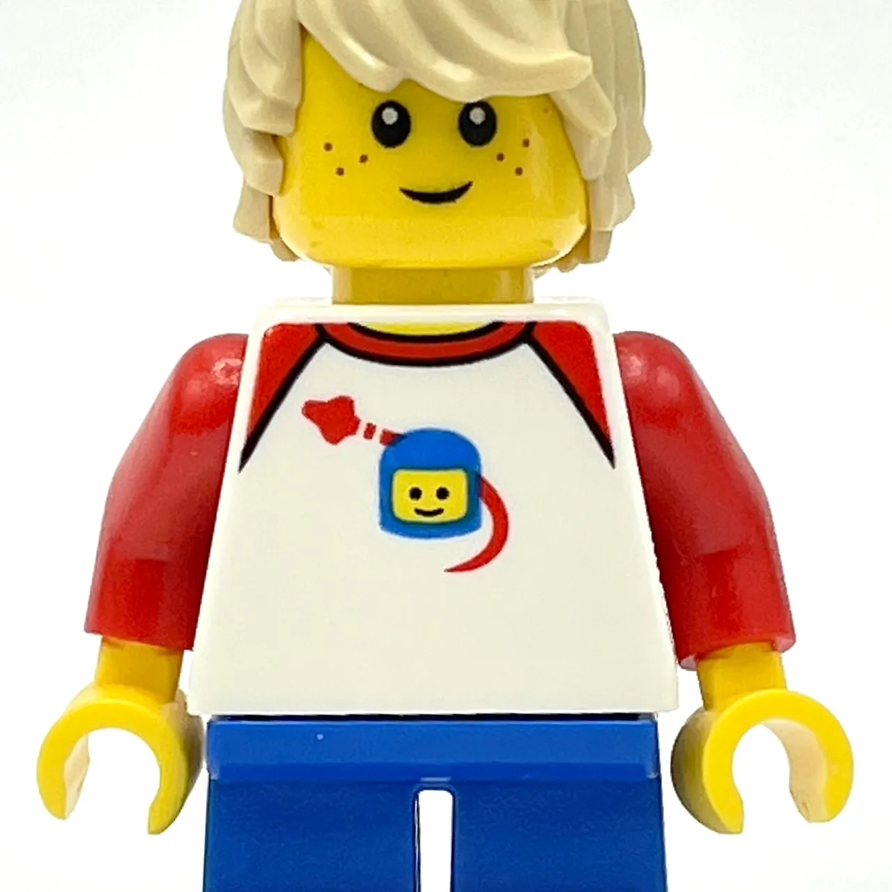 Kid, White Torso, Blue Legs, Tan Hair