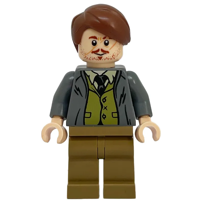 Remus Lupin, Dark Bluish Gray Jacket over Olive Green Vest