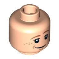 Minifig Head Ron Weasley, Dual Sided, Smiling / Scared Print [Blocked Open Stud]