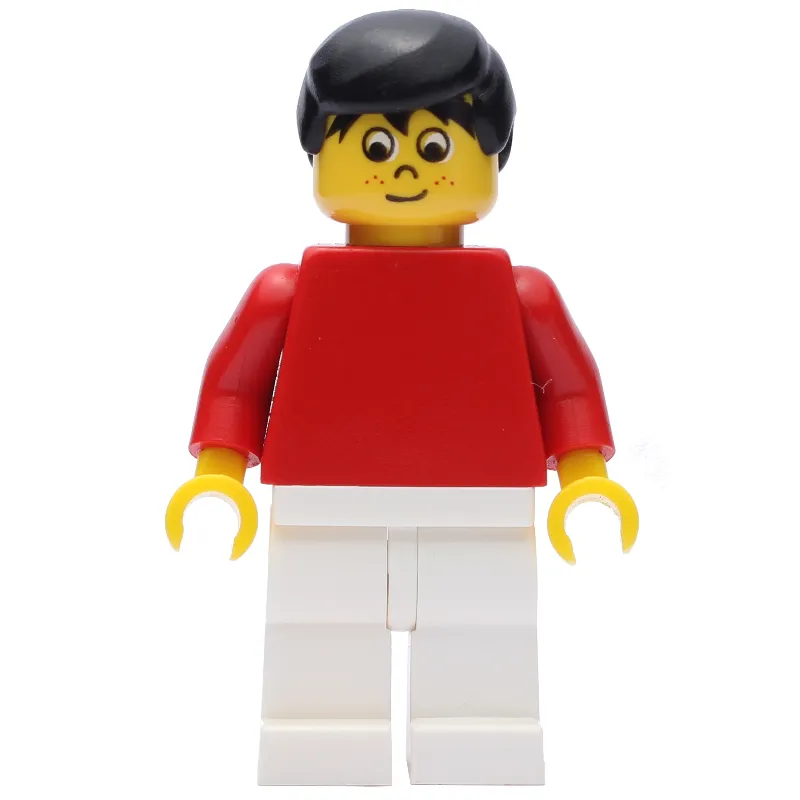 Soccer Player Red Plain Torso, White Legs 10