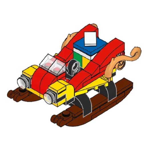 Rocket Sleigh Ornament