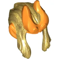 Hair with Horns and Ears, Orange Pattern