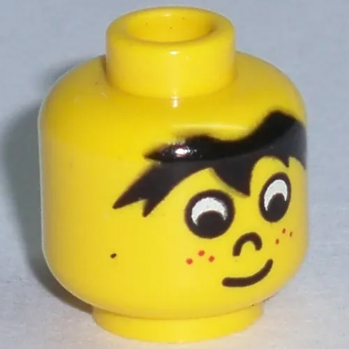 Minifig Head Time Cruisers Timmy / Soccer Player, Bangs and Freckles Print