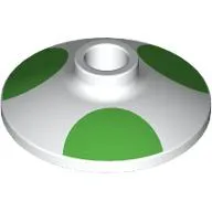 Dish 2 x 2 Inverted [Radar] with Bright Green Circles, Yoshi Egg print