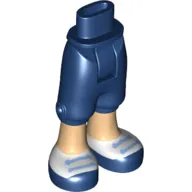 Minidoll Hips and Cropped Trousers with Light Nougat Legs and White Deck Shoes Print
