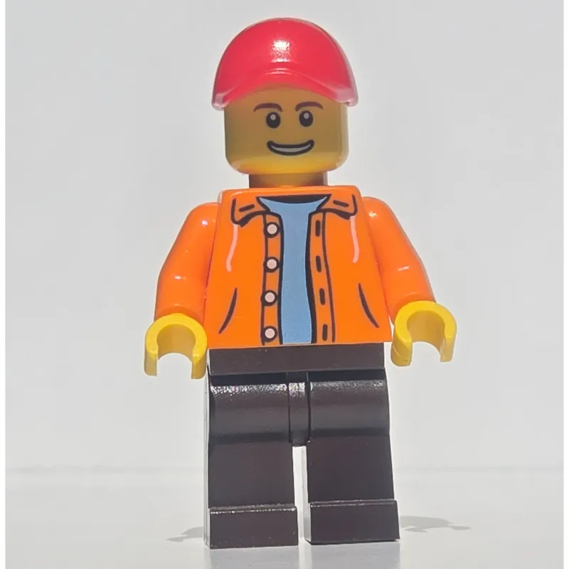 Orange Torso, Dark Brown Legs, Red Cap