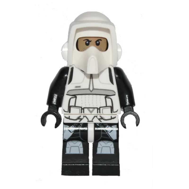 Scout Trooper, Printed Black Head, Black Legs