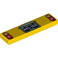 Tile 1 x 4 with Tail Light and License / Number Plate '445-10.8' Print
