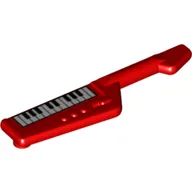 Musical Instrument Keytar with Piano Keys, Black Near Edge Print