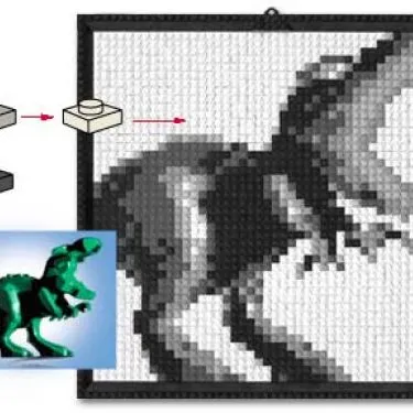 Lego Mosaic Dino